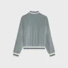 Chaqueta de chándal Teddy en jersey de terciopelo Chaqueta de chándal Teddy en jersey de terciopelo