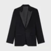 Chaqueta de esmoquin Classic en lana Grain De Poudre Chaqueta de esmoquin Classic en lana Grain De Poudre