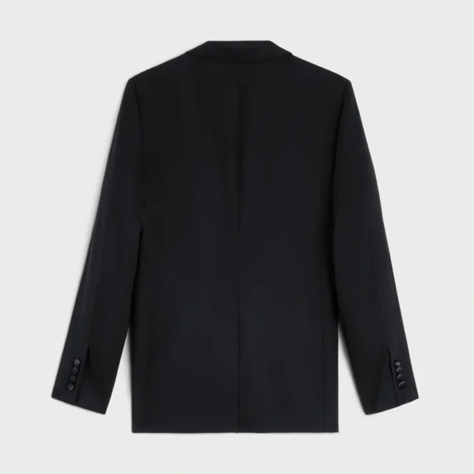 Chaqueta de esmoquin Classic en lana Grain De Poudre Chaqueta de esmoquin Classic en lana Grain De Poudre