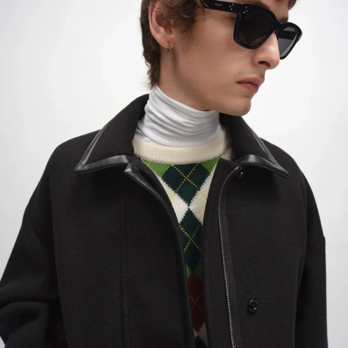 Chaqueta de fieltro de lana de doble cara Chaqueta de fieltro de lana de doble cara