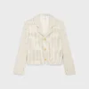 Chaqueta de gabardina de algodón a rayas