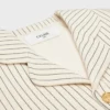 Chaqueta de gabardina de algodón a rayas