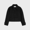 Chaqueta de gabardina de algodón y lana Chaqueta de gabardina de algodón y lana