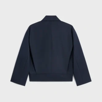 Chaqueta de gabardina de algodón y lana