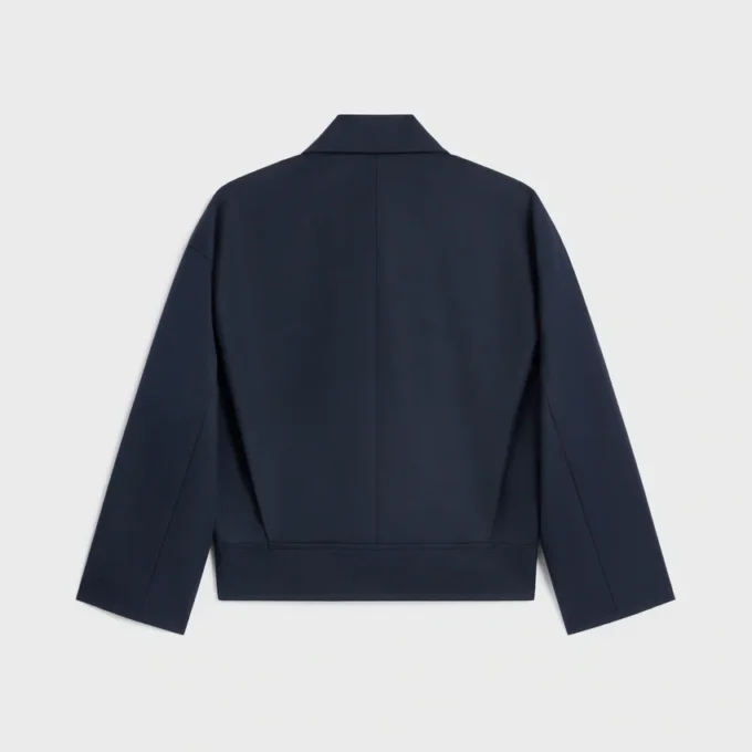 Chaqueta de gabardina de algodón y lana Chaqueta de gabardina de algodón y lana