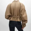 Chaqueta de gabardina de algodón y lana Chaqueta de gabardina de algodón y lana