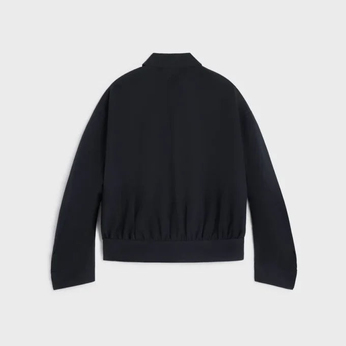 Chaqueta de gabardina de lana y algodón