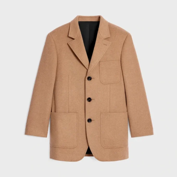 Chaqueta entallada de franela de cachemira Chaqueta entallada de franela de cachemira