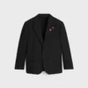 Chaqueta entallada de gabardina de lana Chaqueta entallada de gabardina de lana