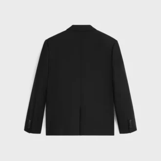 Chaqueta entallada de gabardina de lana