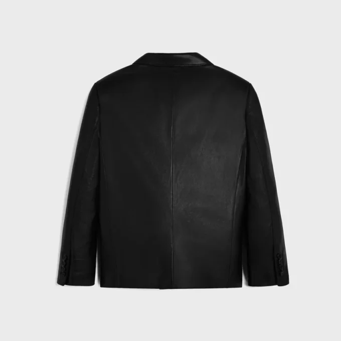 Chaqueta entallada en piel de cordero Plonge
