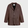 Chaqueta entallada en piel de cordero suave Chaqueta entallada en piel de cordero suave