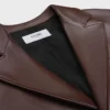 Chaqueta entallada en piel de cordero suave Chaqueta entallada en piel de cordero suave