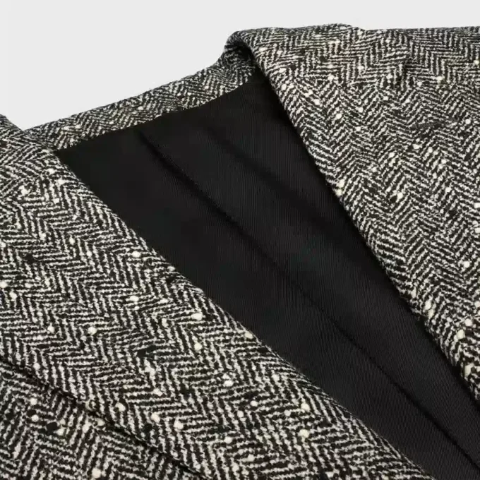 Chaqueta Garcon en lana Natta con diseño en espiga Chaqueta Garcon en lana Natta con diseño en espiga
