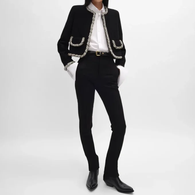 Chaqueta Icone bordada en lana Natta