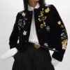 Chaqueta Icone bordada en terciopelo