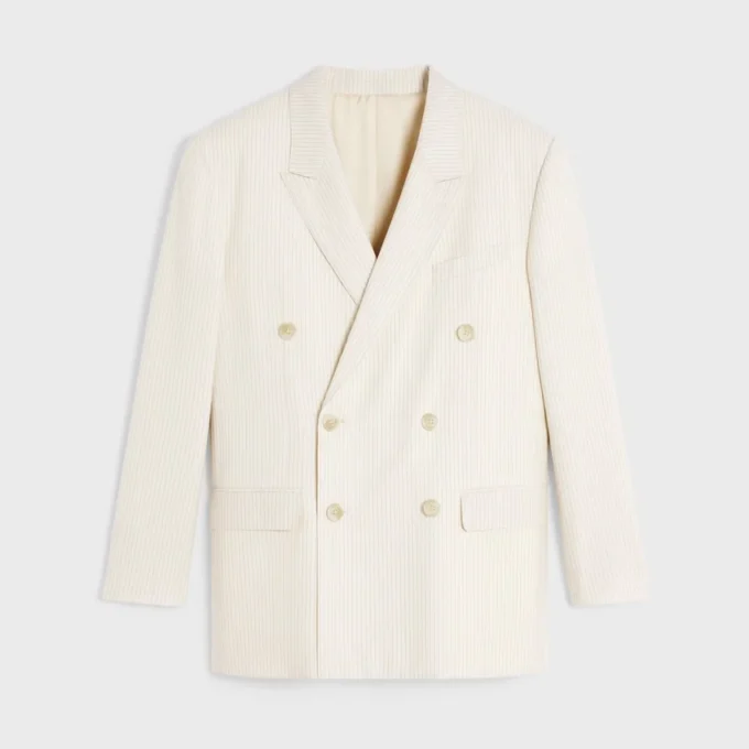 Chaqueta Jude de lana ligera a rayas Chaqueta Jude de lana ligera a rayas
