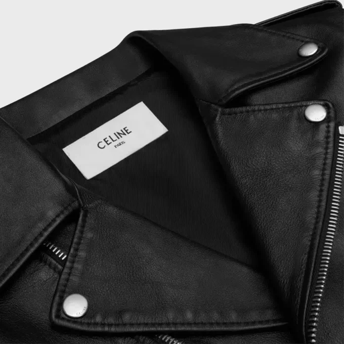 Chaqueta motera Classic en piel de becerro Chaqueta motera Classic en piel de becerro