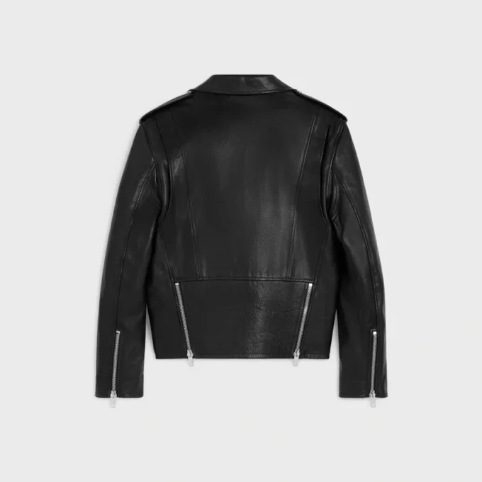 Chaqueta motera de piel de becerro Chaqueta motera de piel de becerro
