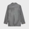 Chaqueta safari de algodón a rayas Hickory