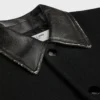Chaqueta Teddy de fieltro de lana Chaqueta Teddy de fieltro de lana