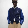 Chaqueta Teddy en lana texturizada