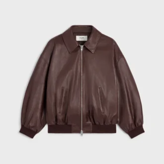 Chaqueta Teddy en piel de becerro