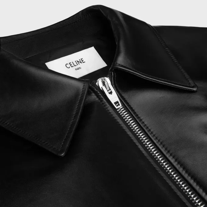 Chaqueta Teddy en piel de becerro