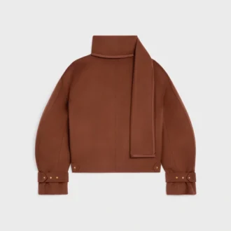 Chaqueta tipo bufanda de tela de lana
