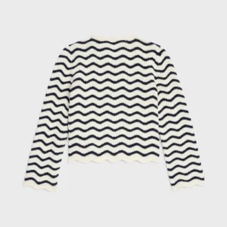Chaqueta tipo cárdigan de algodón de ganchillo