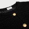 Chaqueta tipo cárdigan de croché de algodón Chaqueta tipo cárdigan de croché de algodón