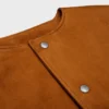 Chaqueta tipo cárdigan de gamuza