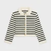 Chaqueta tipo cárdigan de lana a rayas Chaqueta tipo cárdigan de lana a rayas