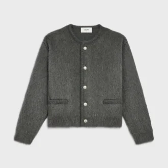 Chaqueta tipo cárdigan de mohair cepillado