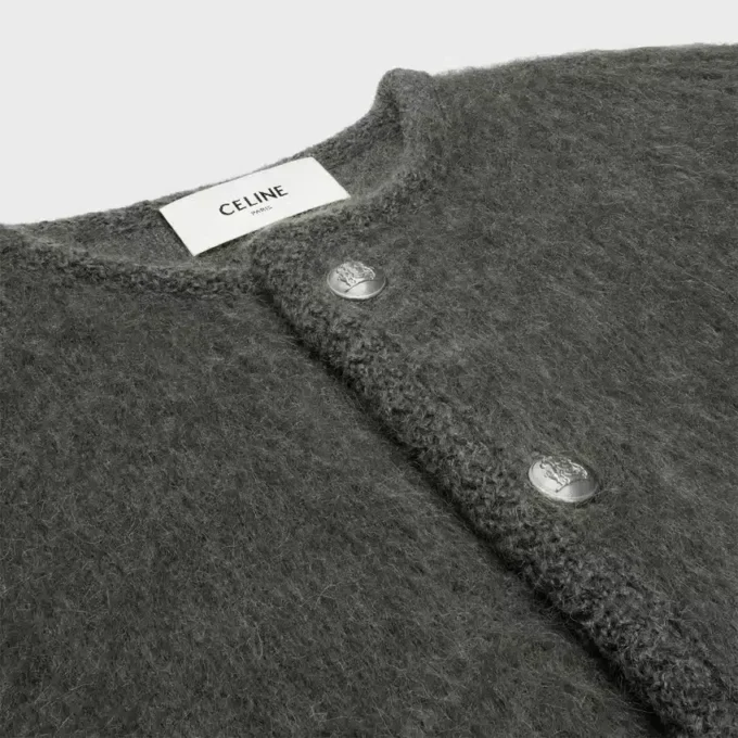 Chaqueta tipo cárdigan de mohair cepillado Chaqueta tipo cárdigan de mohair cepillado