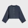 Chaqueta tipo cárdigan de piel de cordero Chaqueta tipo cárdigan de piel de cordero