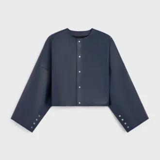 Chaqueta tipo cárdigan de piel de cordero