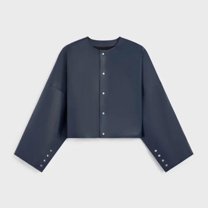 Chaqueta tipo cárdigan de piel de cordero Chaqueta tipo cárdigan de piel de cordero