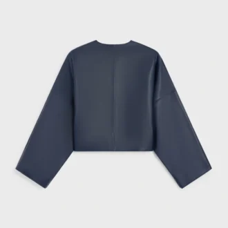 Chaqueta tipo cárdigan de piel de cordero
