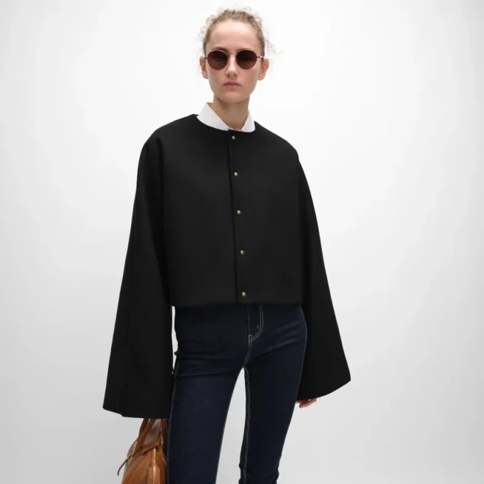 Chaqueta tipo cárdigan de tejido de lana Chaqueta tipo cárdigan de tejido de lana