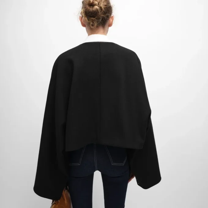 Chaqueta tipo cárdigan de tejido de lana Chaqueta tipo cárdigan de tejido de lana