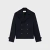 Chaqueta tipo peacoat en tejido de cachemira Chaqueta tipo peacoat en tejido de cachemira