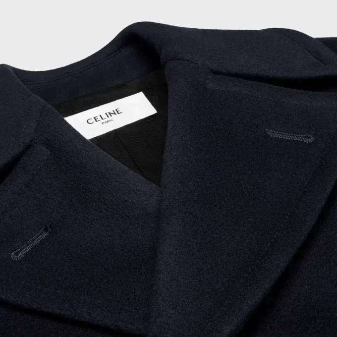 Chaqueta tipo peacoat en tejido de cachemira Chaqueta tipo peacoat en tejido de cachemira