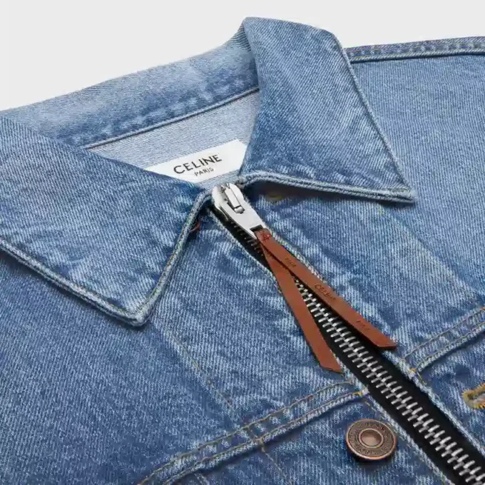 Chaqueta trucker de denim de algodón Chaqueta trucker de denim de algodón