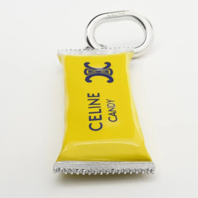 Charms Barra de caramelo en esmalte y latón con acabado de rodio