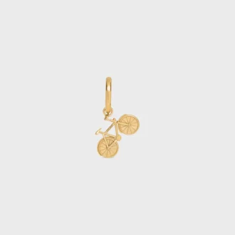 Charms Bike en latón con acabado dorado