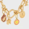 Charms Medalla Sulky en esmalte y latón con acabado dorado Charms Medalla Sulky en esmalte y latón con acabado dorado