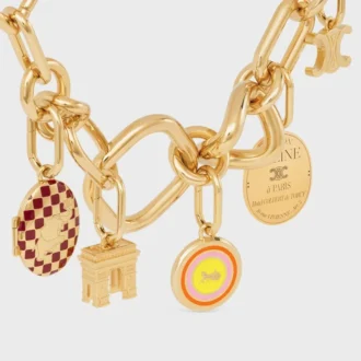 Charms Medalla Sulky en esmalte y latón con acabado dorado