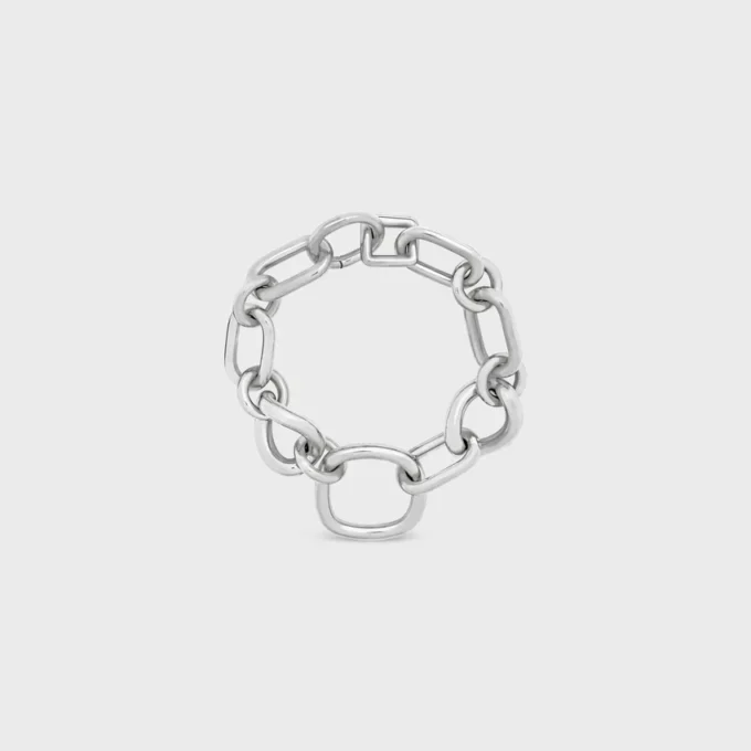 Charms Modern Thin Gourmette en latón con acabado de rodio