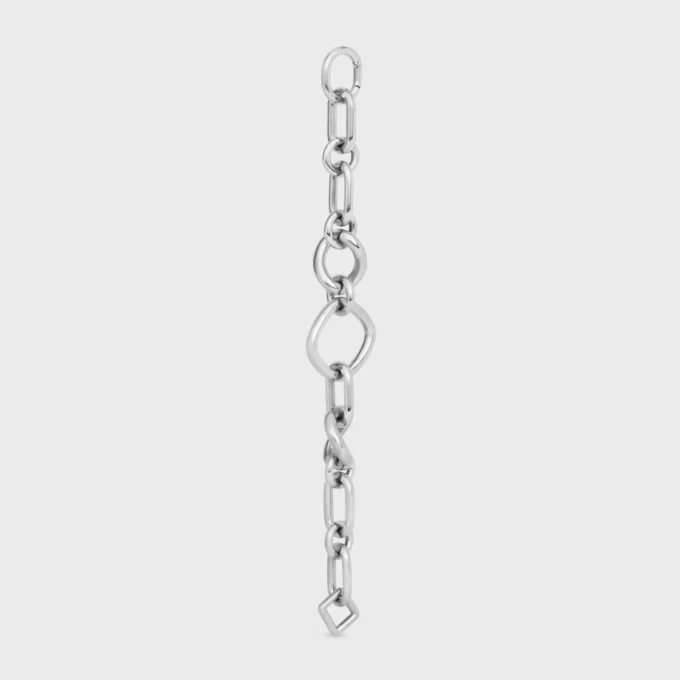 Charms Modern Thin Gourmette en latón con acabado de rodio